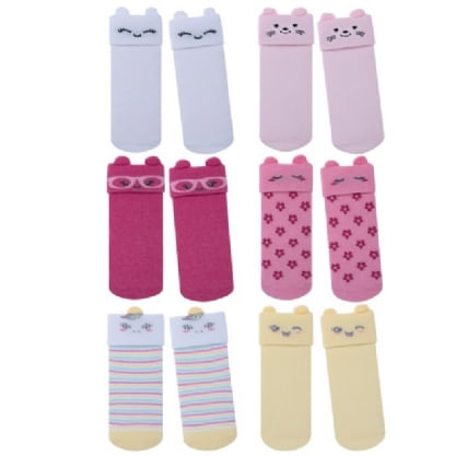 KIT MEIA LÚDICA- FEMININO - TAMANHO 00 AO 15 - 2 PARES # 0008726 - PIMPOLHO