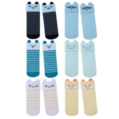 KIT MEIA LÚDICA- MASCULINO - TAMANHO 00 AO 15 - 2 PARES # 0008727 - PIMPOLHO