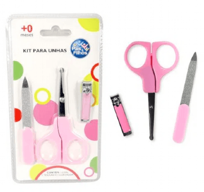 KIT TESOURA LIXA E CORTADOR PARA UNHAS # 7788 - GALA PAIS & FILHOS