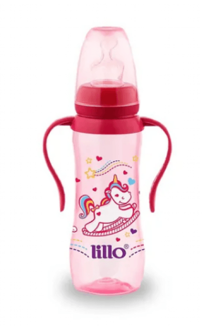 MAMADEIRA SONHO ORTODÔNTICO COM ALÇA TAMANHO 2 - 240ML # 623831 - LILLO