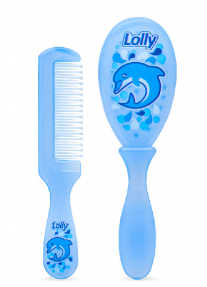 CONJUNTO PENTE E ESCOVA - OCEANO # 7054-01-M - LOLLY BABY