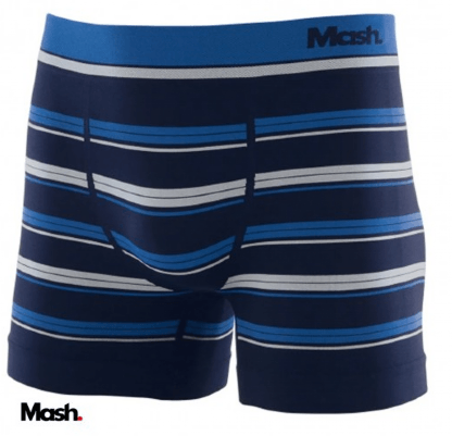 CUECA BOXER MICROFIBRA LISTRADA SEM COSTURA # 71002 - MASH