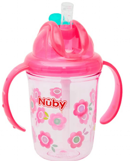 COPO TRITAN COM ALÇA E CANUDO RETRATIL 240ML # NB10532.086 - NUBY (CAJOVIL)