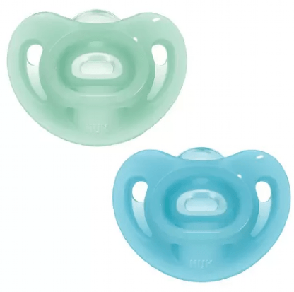 KIT CHUPETAS SENSITIVE SOFT - BOY - 100% SILICONE - 2 UNIDADES # PA7330-2B - NUK
