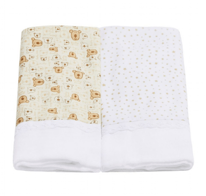TOALHA DE FRALDA COMPOSE - 1,10MX70CM - URSO - 2 UNIDADES # 12080507 - PAPI