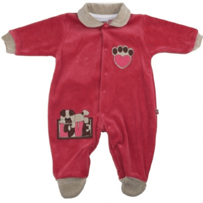 MACACÃO LONGO DE PLUSH - NANOCUTE - LOVE- TAMANHO RN AO M # 1220083 - BABY BEST