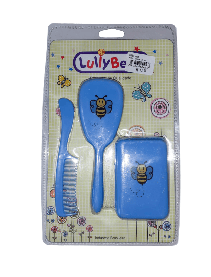 CONJUNTO ESCOVA + PENTE E SABONETEIRA # 2102 -  LULLY BEBÊ