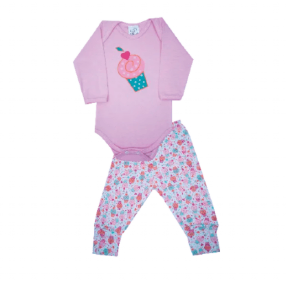 CONJUNTO BODY MANGA LONGA + CULOTE - TAMANHO P AO G # 201698 - MAFESSONI