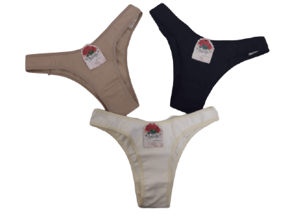 TANGA COTTON LISA - 3 UNIDADES - TAMANHO P AO G # 140 - ROSASTYL