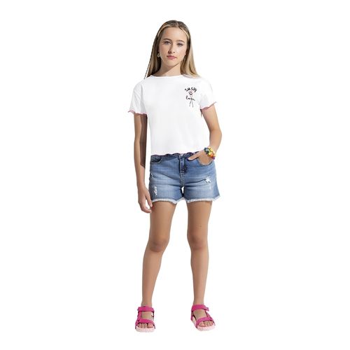 BLUSA CROPPED - INFANTOJUVENIL - TAMANHO  12 AO 20 # 51617 - AMORA