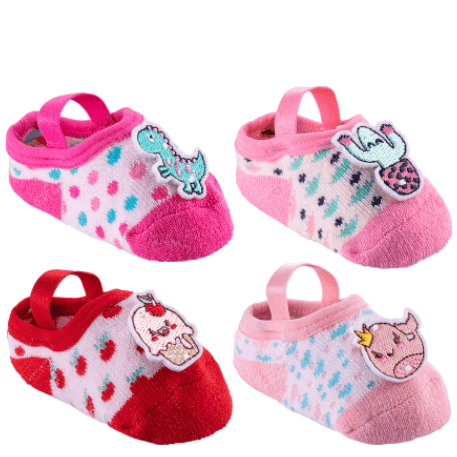 MEIA SAPATILHA APLIQUE  FEMININO - TAMANHO 00 AO 15 # 0009160 - PIMPOLHO