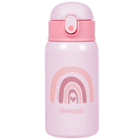 GARRAFA TÉRMICA INOX COM CANUDO - 400ML # 0009469 - PIMPOLHO