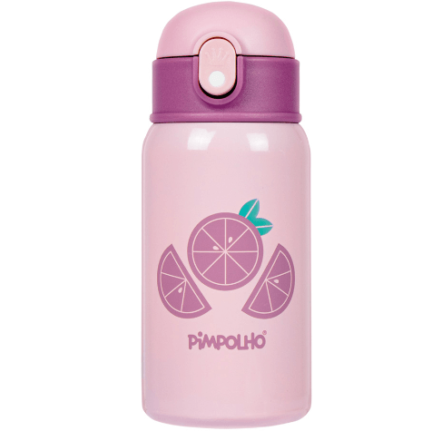 GARRAFA TÉRMICA INOX COM CANUDO - 400ML # 0009472 - PIMPOLHO