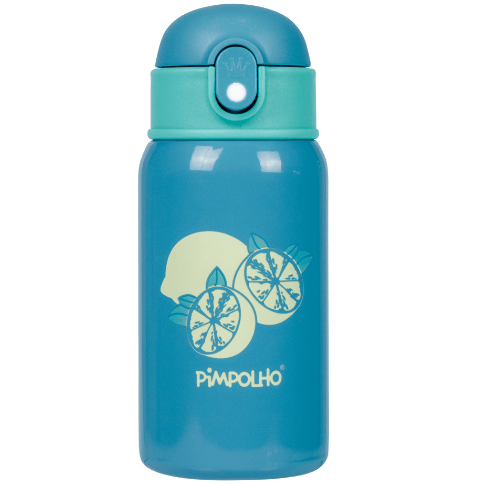 GARRAFA TÉRMICA INOX COM CANUDO 400ML # 0009473 - PIMPOLHO