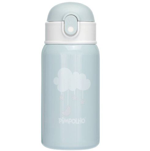 GARRAFA TÉRMICA INOX COM CANUDO 400ML # 0009471 - PIMPOLHO