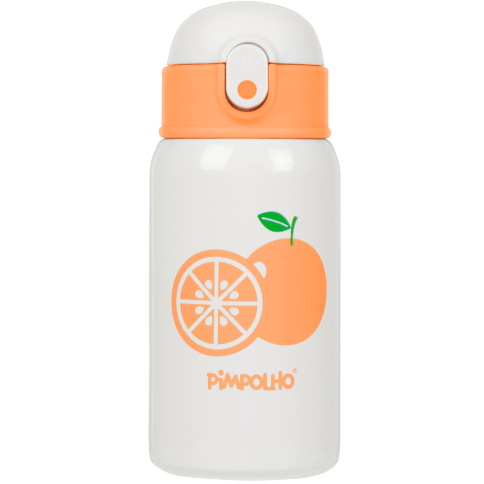 GARRAFA TÉRMICA INOX COM CANUDO 400ML # 0009474 - PIMPOLHO