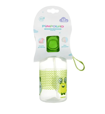COPO COM CANUDO DE SILICONE - 370ML - MONSTRINHO # 0009461 - PIMPOLHO