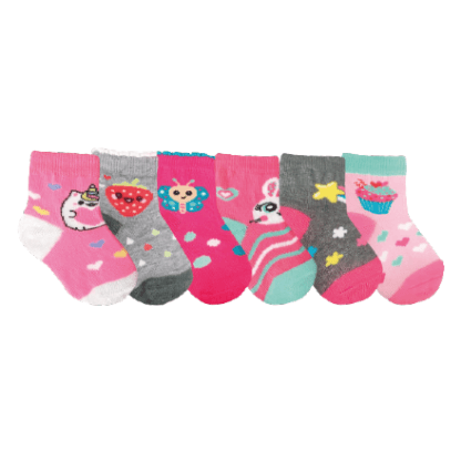 KIT MEIA BEBÊ COLOR - 6 PARES # 0488 - DELOS (YOU)