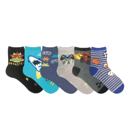 KIT MEIA INFANTIL COLORS BOY -  6 PARES # 0532 - DELOS (YOU)