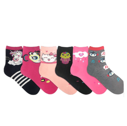 MEIA INFANTIL COLOR GIRL -  6 PARES # 0570 - DELOS (YOU)
