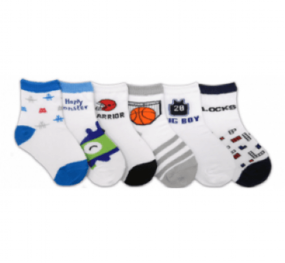 MEIA INFANTIL MASCULINA -  6 PARES  # 0631 - DELOS (YOU)