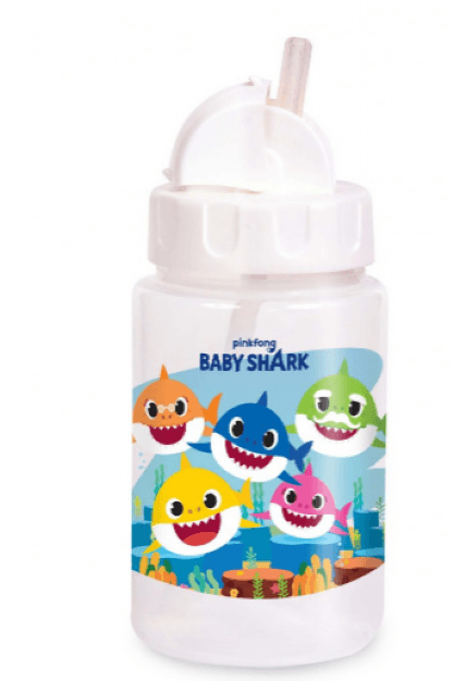 COPO COM CANUDO RETRÁTIL - BABY SHARK - 340ML # 01406 - DERMIWIL BABY GO