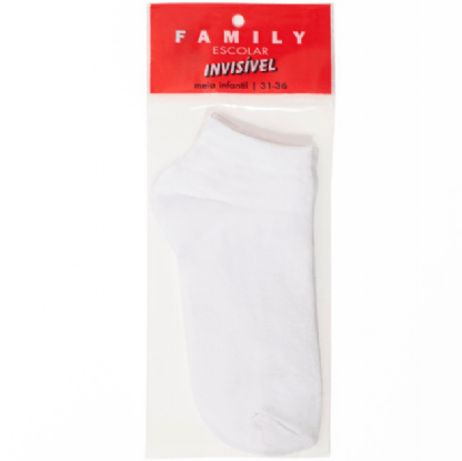 KIT MEIA INVISÍVEL ESCOLAR - 6 PARES - TAMANHO 31 AO 36 # 0701 - FAMILY SOCKS