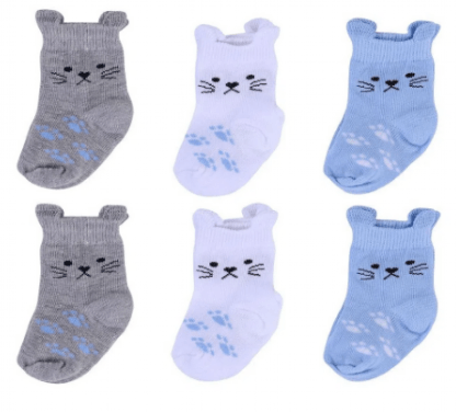 KIT MEIA ORELINHA PRIMEIROS PASSOS - 6 PARES # 0992 - FAMILY SOCKS