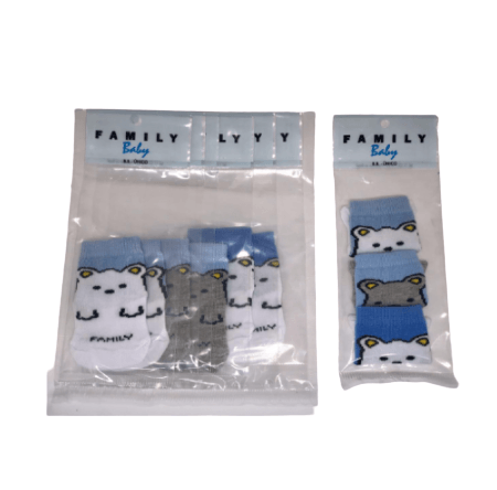 KIT MEIA FUN - PRIMEIROS PASSOS - 6 PARES # 1036 - FAMILY SOCKS