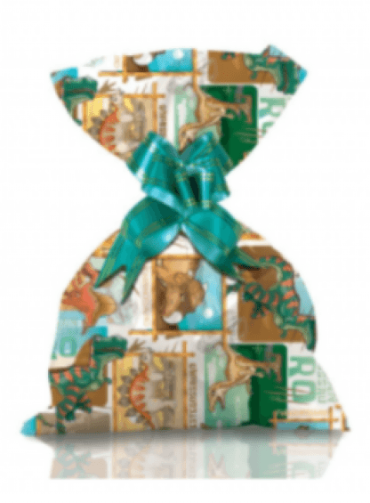SAQUINHO PARA PRESENTE 30X45 COM 50 - DINOSSAUROS # 1200-198 - GALA PAIS & FILHOS