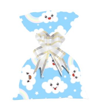 SAQUINHO PARA PRESENTE 30X45 COM 50 - NUVEM BEBÊ # 1200-229 - GALA PAIS & FILHOS