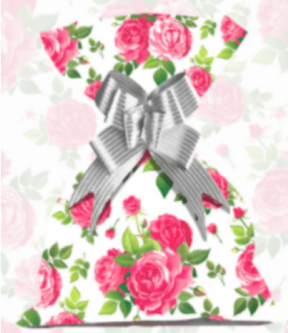 SAQUINHO PARA PRESENTE 30X45 COM 50 - ROSAS SUMMER # 1200-368 - GALA PAIS & FILHOS