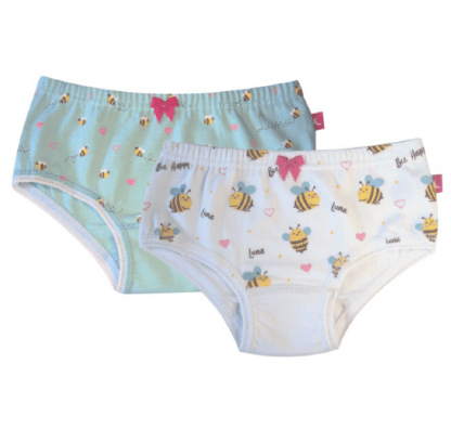 KIT CALCINHA COTTON LIGHT ESTAMPADA - COM CINTURA EMBUTIDA - 2 UNIDADES # 1502 - LUNA