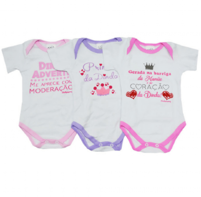 BODY MEIA MANGA SUEDINE COM SILK DINDA - PACOTE COM 3 UNIDADES # 301666 - MAFESSONI