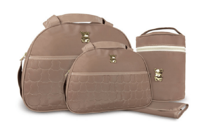 KIT BOLSA SEDA URSO - 4 PEÇAS # 1051/52 - MAVE BABY