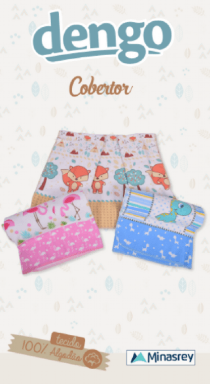 COBERTOR DENGO ESTAMPADO # 7335 - MINASREY