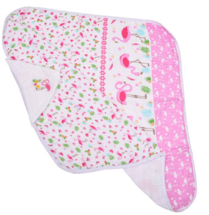 TOALHA SOFT DENGO BORDADA COM CAPUZ - 85X85CM # 7394 - MINASREY