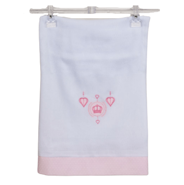 TOALHA DE FRALDA BORDADOS - 1,10X70CM - COROA # 27881502 - PAPI