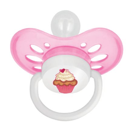 CHUPETA VENTOSA CRISTAL REDONDA SILICONE -  TAMANHO 2 #1730 - PETITA