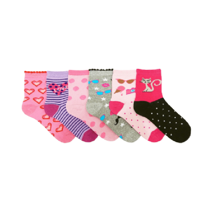 MEIA COLOR GIRL 6 PARES 33-38 # 0600 - DELOS (YOU)