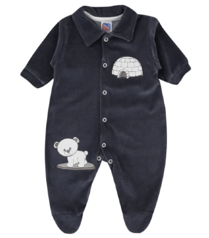 MACACÃO LONGO DE PLUSH - NANOCUTE - POLAR - TAMANHO RN AO M # 1210082 - BABY BEST