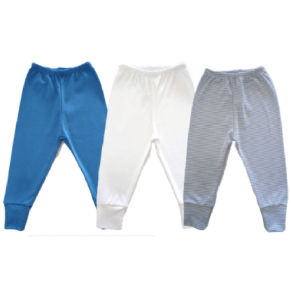 KIT CULOTE MASCULINO COM PÉ REVERSÍVEL - 3 UNIDADES - TAMANHO RN AO G # 510013