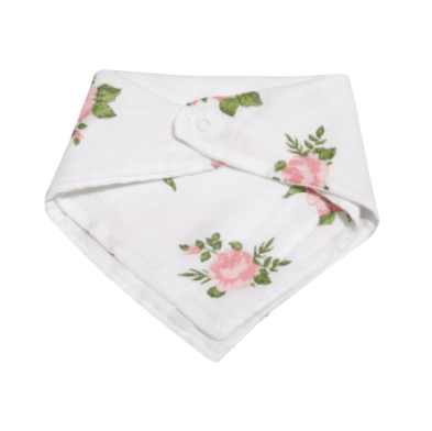 BABADOR BANDANA - SOFT BAMBOO MAMI 28CMX28CM - ROSAS # 31611724 - PAPI