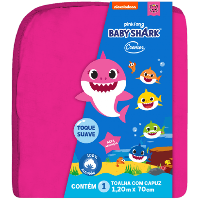Toalha-Com-Capuz-Baby-Shark-Rosa---644210