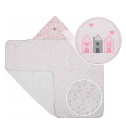 TOALHA DE BANHO FELPUDA FORRADA COM CAPUZ - PAPI COMPOSÊ - 90X70CM - CASINHA # 35131609 - PAPI