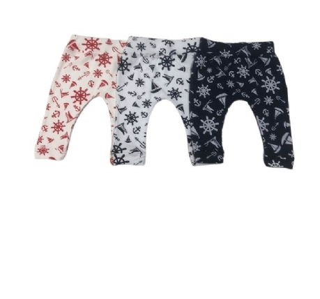 KIT CULOTE SARUEL SEM PÉ ESTAMPADO EM SUEDINE - MASCULINO - 3 UNIDADES - TAMANHO RN AO G # 3713
