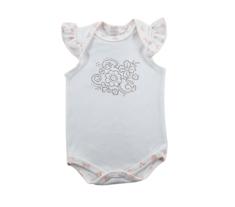 KIT BODY REGATA COM BABADINHO PEDRINHAS MILI - FEMININO - 3 UNIDADES - TAMANHO RN AO G # 2112R