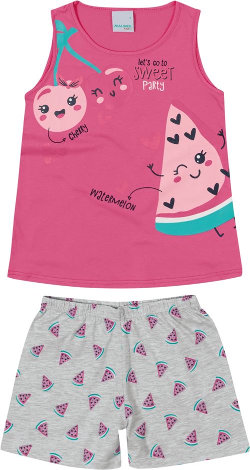 CONJUNTO PIJAMA BLUSA/SHORTS - INFANTIL - FEMININO - TAMANHO 10 AO 14 #1000083323 - MALWEE