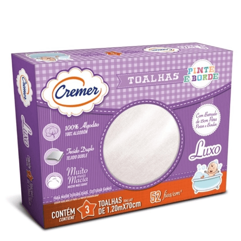 KIT TOALHA PINTE & BORDE - 3 UNIDADES # 664249 - CREMER