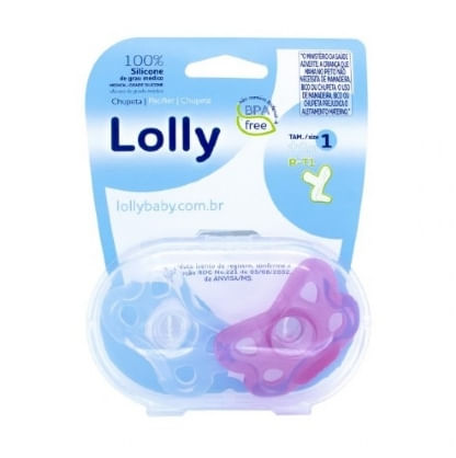CHUPETA 100% SILICONE TAMANHO 1 COM 2 UNIDADES # 6111-02-F - LOLLY BABY